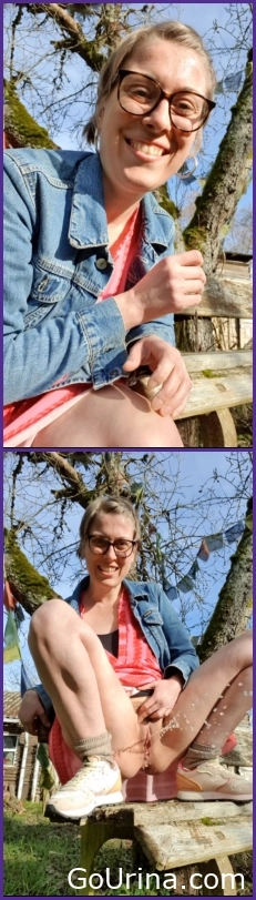 Exclusive Pee, How I awaken spring – peeing outside in the garden, MPEG-4, TheaRemmel, 67.0 MB, 2025, quiet urinate