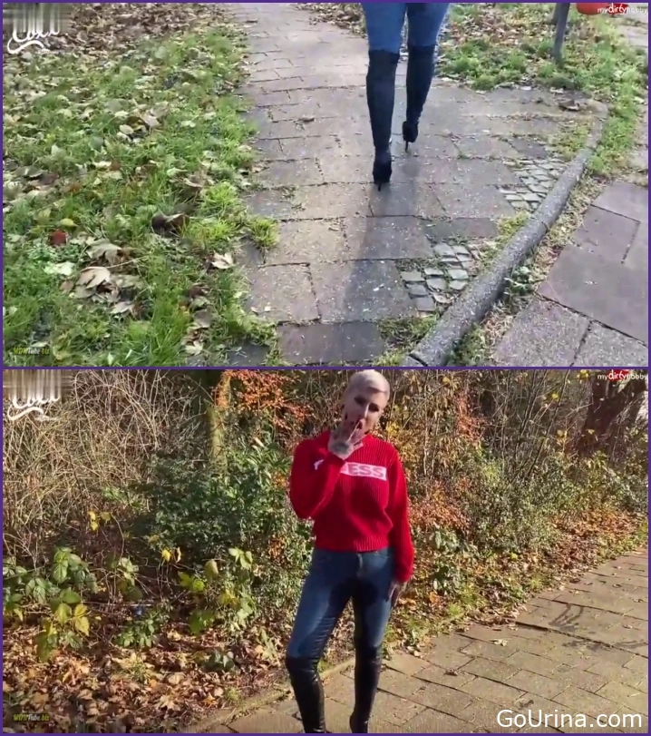 She Pisses with Love - Krasser Public Jeans Pisswalk In Boots, Cat-Coxx, hot pee - 2025