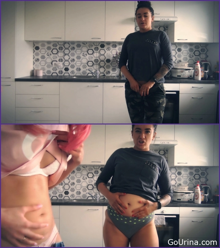 Leak of the Day - Two Girls Pee Holding And Pee On Floor, Angie And Sarah, solo pee - 2025