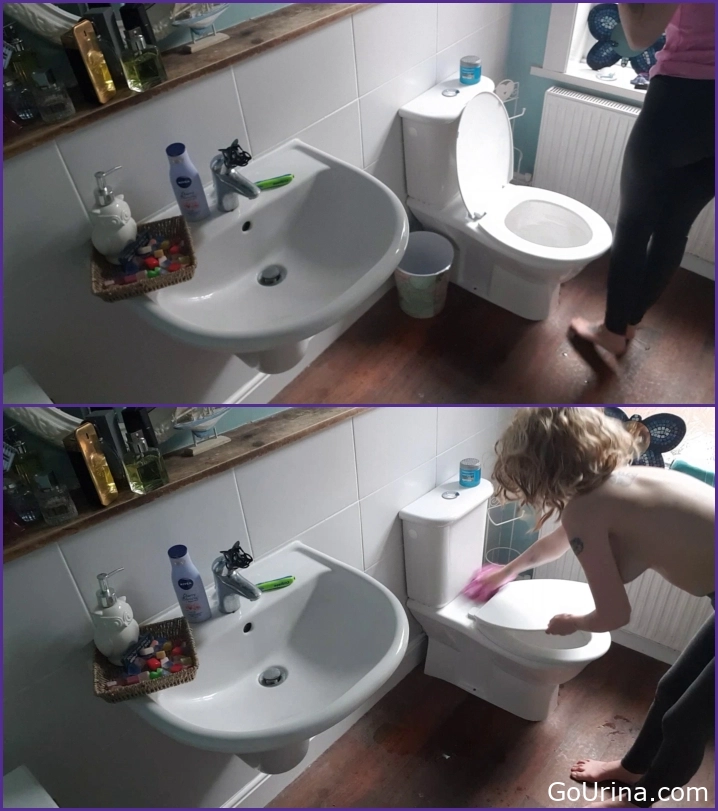Toilet Turmoil Too late to take off her leggins 2025