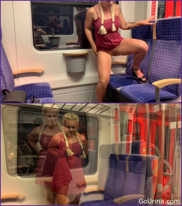 Crazy Wetness - Perverted piss in the first class train, Devil Sophie, pee art - 2025