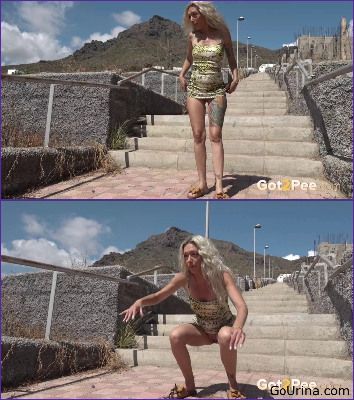 Pee Right There, squats to pee outside. Got2Pee, MPEG-4, Aylin Tattoo, 109 MB, 2025, juicy pee
