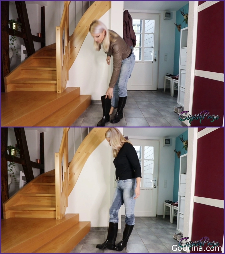 She Pours It Proud, Hot piss runs down my legs into the rubber boots., MPEG-4, 570 MB, 2025, wild pressure