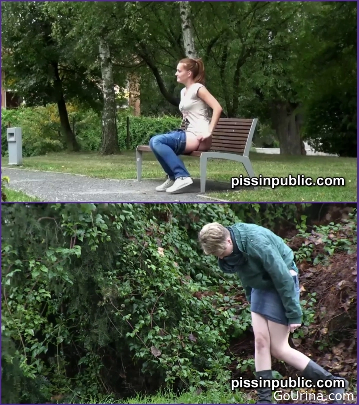 City Center Parks Bring An Unusual View On Hot Peeing Babes